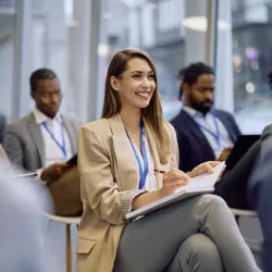 Woman taking notes