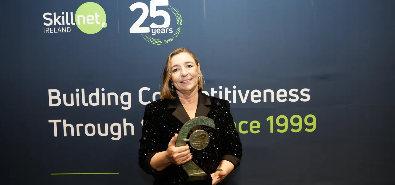 Maire Hunt with her 2024 Skillnet Ireland Achievement Award